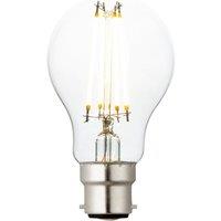 Loops 7W B22 LED Vintage Filament GLS Bulb - Warm White - Dimmable Clear Glass Lamp