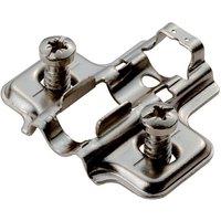 Loops 2mm Mounting Plate for Soft Close Hinges with Euro Screw Bright Zinc Plated