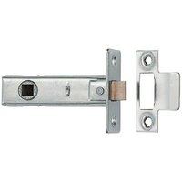Loops 76mm Tubular Mortice Door Latch Plates & Fixings Included Nickel Plated in Metallics