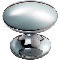 Loops Fingertip Cabinet Door Knob 30mm Diameter Polished Chrome Cupboard Handle