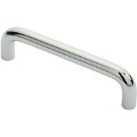 Loops Round D Bar Cabinet Pull Handle 106 x 10mm 96mm Fixing Centres Chrome