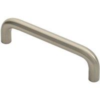 Loops Round D Bar Cabinet Pull Handle 106 x 10mm 96mm Fixing Centres Satin Nickel in Metallics