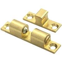 Loops Double Ball Roller Cupboard Catch 43 x 8mm 34.5mm Fixing Centres Self Colour