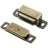 Loops Magnetic Cupboard Door Catch 37mm Fixing Centres 6kg Pull Florentine Bronze