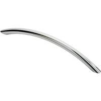 Loops Curved Bow Cabinet Pull Handle 190 x 10mm 160mm Fixing Centres Chrome