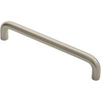 Loops Round D Bar Cabinet Pull Handle 138 x 10mm 128mm Fixing Centres Satin Nickel in Metallics