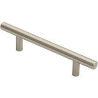 Loops Round T Bar Cabinet Pull Handle 156 x 12mm 96mm Fixing Centres Satin Nickel in Metallics