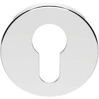 Loops 51mm Euro Profile Round Escutcheon 8mm Depth Concealed Fix Polished Chrome