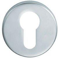Loops 51mm Euro Profile Round Escutcheon 8mm Depth Concealed Fix Satin Chrome