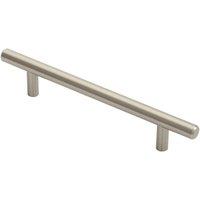 Loops Round T Bar Cabinet Pull Handle 188 x 12mm 128mm Fixing Centres Satin Nickel in Metallics