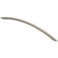 Loops Curved Bow Cabinet Pull Handle 256 x 10mm 224mm Fixing Centres Satin Nickel in Metallics