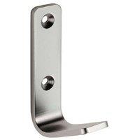Loops Flat One Piece Single Coat Hook 70 x 20mm Satin Anodised Aluminium