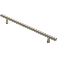 Loops Round T Bar Cabinet Pull Handle 252 x 12mm 192mm Fixing Centres Satin Nickel in Metallics