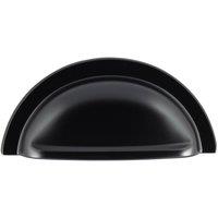 Loops Cabinet Cup Pull Handle 91 x 45mm 76mm Fixing Centres Matt Black