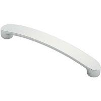Loops Flat Fronted Bow Pull Handle 140 x 12mm 128mm Fixing Centres Polished Chrome
