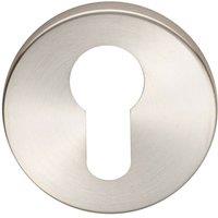 Loops 52mm Euro Profile Open Escutcheon 6mm Depth Concealed Fix Satin Steel in Metallics