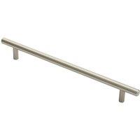 Loops Round T Bar Cabinet Pull Handle 284 x 12mm 224mm Fixing Centres Satin Nickel in Metallics