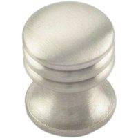 Loops One Piece Textured Cupboard Door Knob 15.5mm Diameter Satin Nickel in Metallics