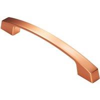 Loops Curved Flat Faced Cupboard Pull Handle 160mm Fixing Centres Satin Copper