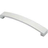 Loops Flat Curved Bow Pull Handle 172 x 25mm 160mm Fixing Centres Polished Chrome
