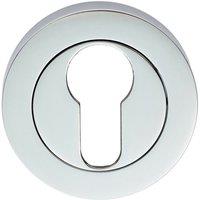 Loops 50mm Euro Profile Round Escutcheon 10mm Depth Concealed Fix Polished Chrome
