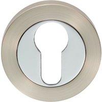 Loops 50mm Euro Profile Escutcheon 10mm Depth Concealed Fix Satin Nickel/Chrome in Metallics