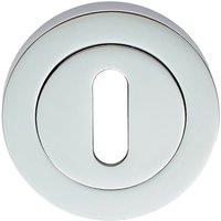 Loops 50mm Lock Profile Round Escutcheon 10mm Depth Concealed Fix Polished Chrome