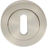 Loops 50mm Lock Profile Round Escutcheon 10mm Depth Concealed Fix Satin Nickel in Metallics