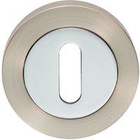 Loops 50mm Lock Profile Escutcheon 10mm Depth Concealed Fix Satin Nickel/Chrome in Metallics