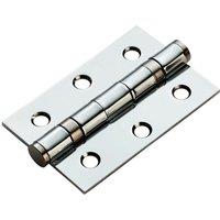 Loops PAIR 76 x 51 x 2mm Ball Bearing Hinge Polished Chrome Interior Door