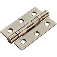 Loops PAIR 76 x 51 x 2mm Ball Bearing Hinge Satin Nickel Plated Interior Door in Metallics