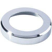 Loops PAIR Screw On Round Rose Cover Plates 50mm Diameter 10mm Depth Chrome