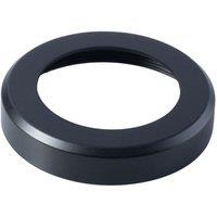 Loops PAIR Screw On Round Rose Cover Plates 50mm Diameter 10mm Depth Matt Black