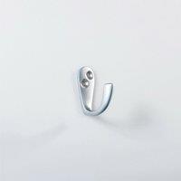 Loops Victorian One Piece Single Bathroom Robe Hook 40mm Projection Satin Chrome