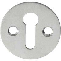 Loops 31mm Keyhole Profile Round Escutcheon 18mm Fixing Centres Satin Chrome