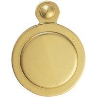 Loops 31mm Lock Profile Covered Escutcheon 17.5mm Fixing Centres Polished Brass in Metallics