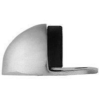 Loops Floor mounted Oval Doorstop 44 x 22mm Polished Chrome Half Moon Stopper