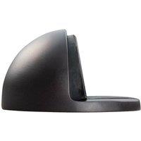 Loops Floor mounted Oval Doorstop 44 x 22mm Matt Bronze Half Moon Stopper