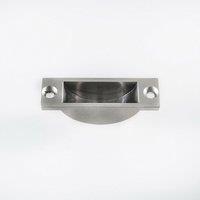 Loops Recessed Floor Flush Bolt Socket 62 x 25mm 53mm Fixing Centres Chrome