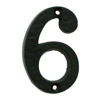 Loops Black Antique Door Number 6/9 78mm Height 8mm Depth Iron Face Numeral Plaque