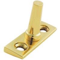 Loops Angled Window Casement Stay EJMA Pin 27mm Fixing Centres Polished Brass in Metallics