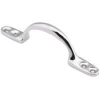 Loops Sash Window Bow Shaped Lift Handle 102 x 12mm 28mm Proj Polished Chrome