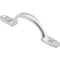 Loops Sash Window Bow Shaped Lift Handle 102 x 12mm 28mm Proj Satin Chrome