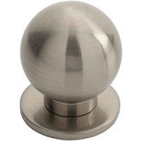 Loops Small Solid Ball Cupboard Door Knob 30mm Dia Satin Nickel Cabinet Handle in Metallics
