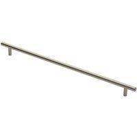Loops Round T Bar Cabinet Pull Handle 444 x 12mm 384mm Fixing Centres Satin Nickel in Metallics