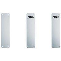 Loops Plain Door Finger Plate 300 x 75mm Satin Anodised Aluminium Push Plate
