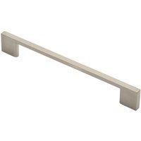 Loops Slimline D Shape Pull Handle 190 x 7mm 160mm Fixing Centers Satin Nickel in Metallics