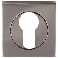 Loops Square Euro Profile Escutcheon 52 x 52mm Concealed Fix Black Nickel in Metallics