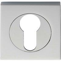 Loops Square Euro Profile Escutcheon 52 x 52mm Concealed Fix Polished Chrome
