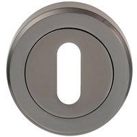 Loops 51mm Lock Profile Escutcheon Chamfered Edge Concealed Fix Black Nickel in Metallics